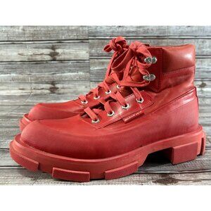 Both Paris Gao Mid horse leather upper Boots size 39 W 8 M 7 color red mspr $400